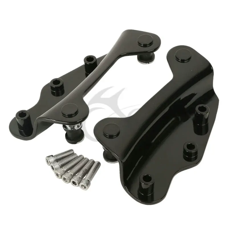 4 точки стыковки аппаратные средства комплект для 2009-2013 Harley Touring модели 54205-09 Street Glide Road King классический FLHX FLHT - Цвет: Black