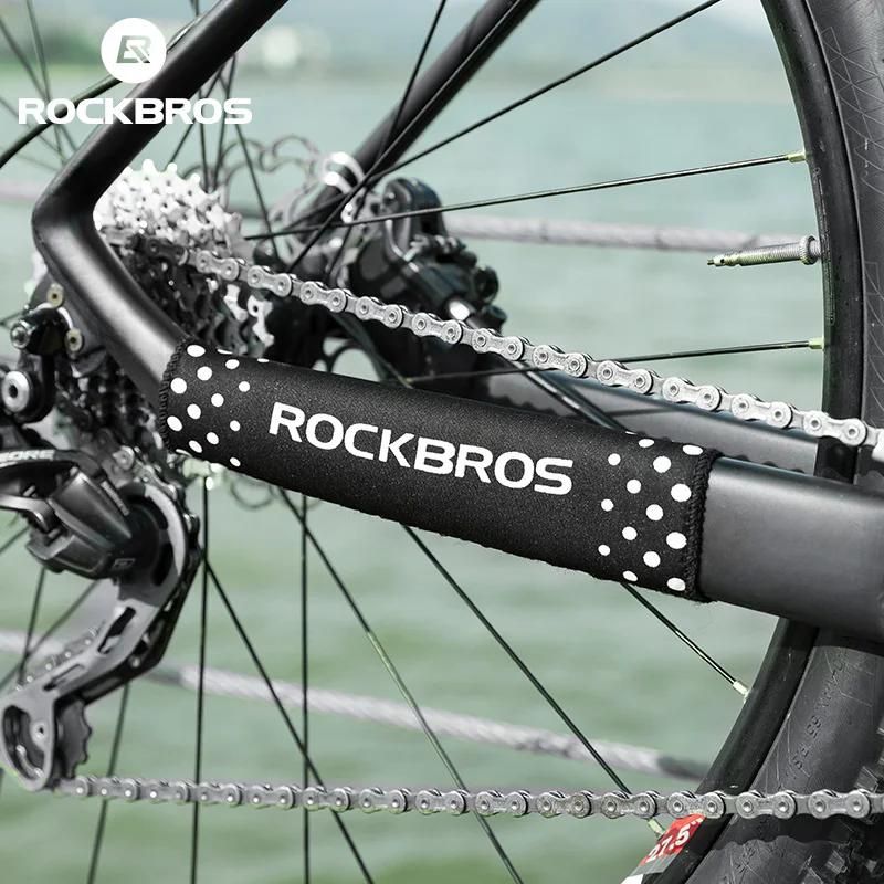 Flash Deal ROCKBROS Outdoor Bike Cycling Bicycle Frame Chain Care Cover Chainstay Posted Prot Protector Guard Pad Bike Accessories Black 0
