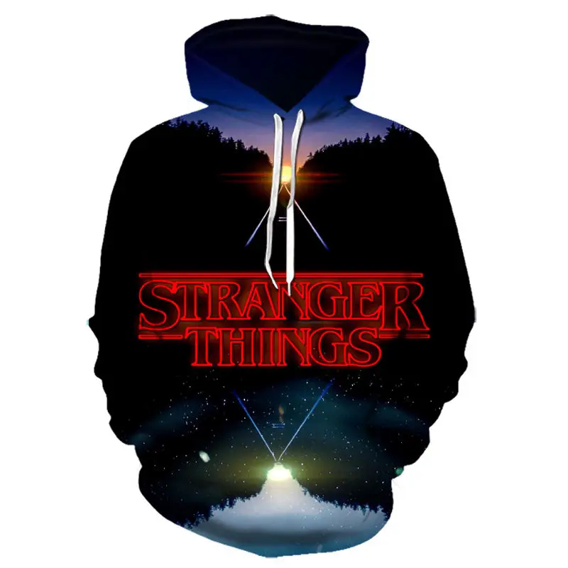 

Dropship 2019 Hot Men's Hoodie Stranger Things Season 3 Sweatshirt Tv Series Stranger Things 3d Print Winter Warm Hoodies Tops
