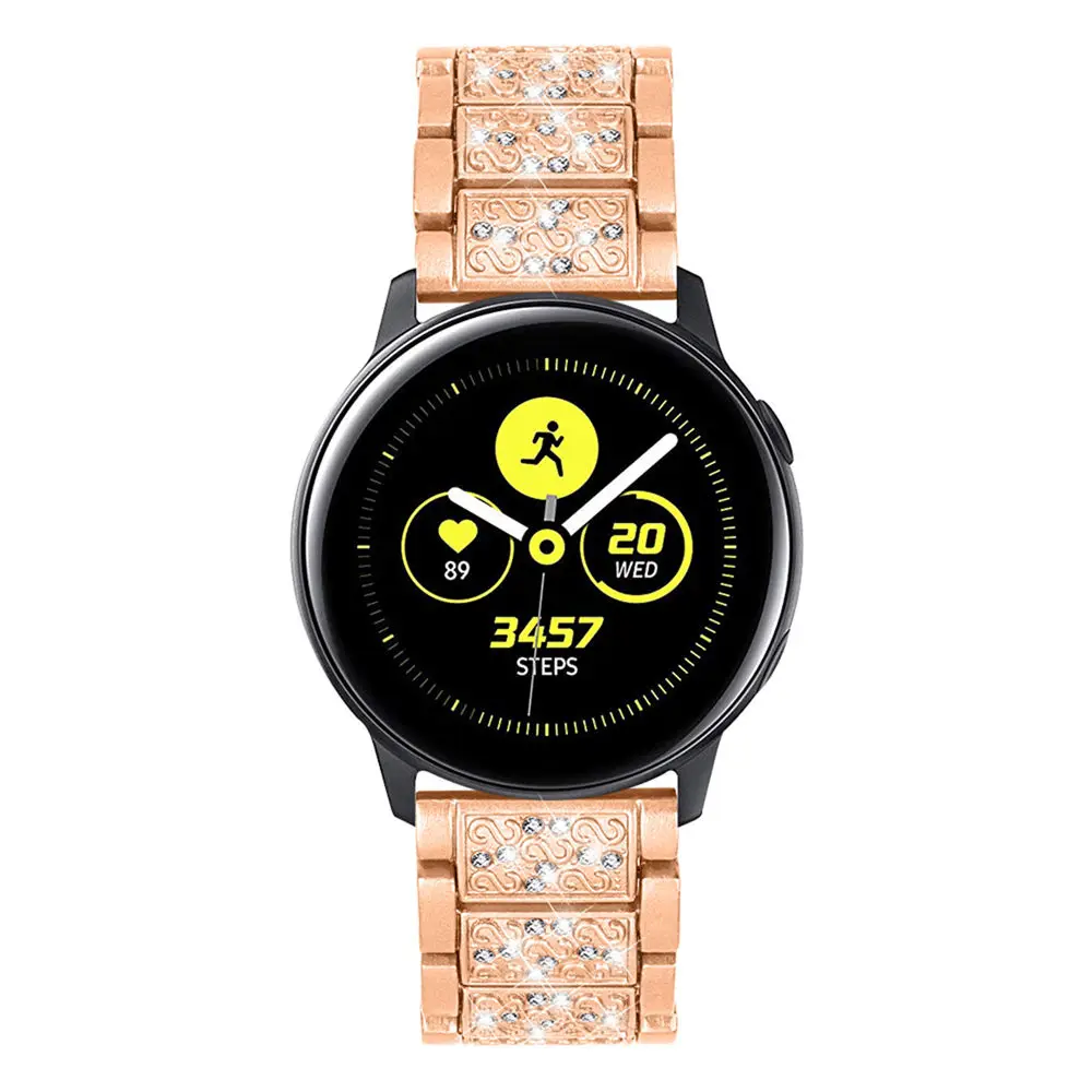 Для samsung Galaxy Watch band шикарные часы, украшенные драгоценными камнями 46 мм 42 мм активный ремешок для часов сменный Браслет для samsung gear S3 Classic sam