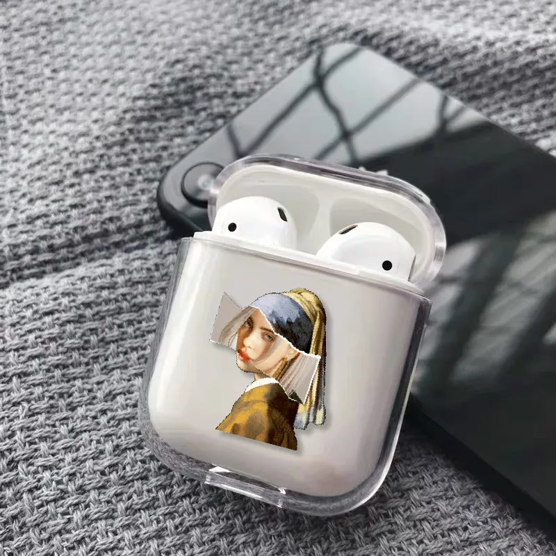 Чехол для наушников Ван Гог Мона Лиза для Apple iPhone, зарядная коробка для AirPods Pro, жесткий прозрачный защитный чехол, аксессуары - Цвет: 3