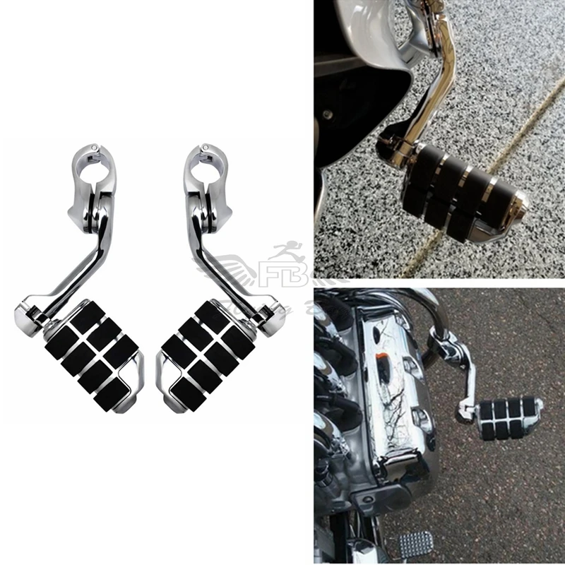 1 1/4" Universal Footpegs Highway Foot Rests Engine Guard Pegs Footboards Quick Clamps for