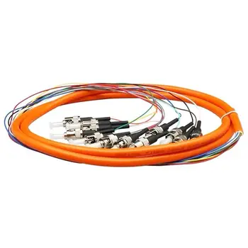 

FTTH 12 Core Fiber FC /UPC 0.9mm Fiber Optic Bundle Pigtail Multimode 1.5m