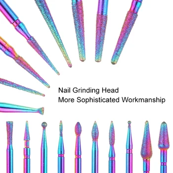 

Professional Rainbow Tungsten Carbide Nail Drill Bit Pedicure Machine Electric Drill Nail File Machine Polishing Tools