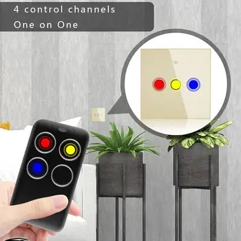 

433mhz 4 Channel RF Remote Control Wireless Cloning Key Remote Door RF Electric Controller Accessories Home Gate Remote Con A9W2
