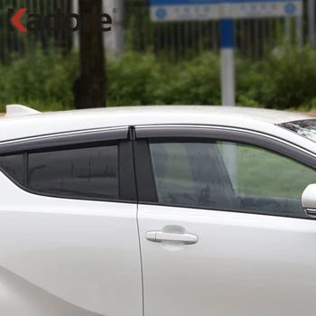 melhor Para Toyota C-HR Chr 2016 2017 2018 2019 Janela Defletor Sol Chuva Viseira Toldos Abrigo Defletores Da Janela Guardas Acessórios Do Carro