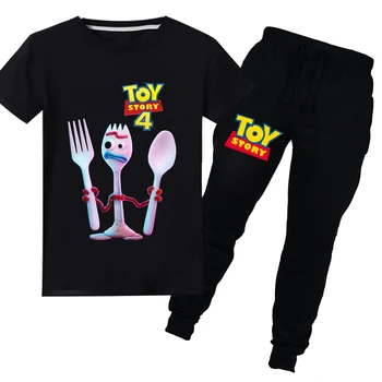 

Toy Story 4 printing boys short sleeve pants Costume sets girls summer t shirts shorts suits children fashion Casual clothing