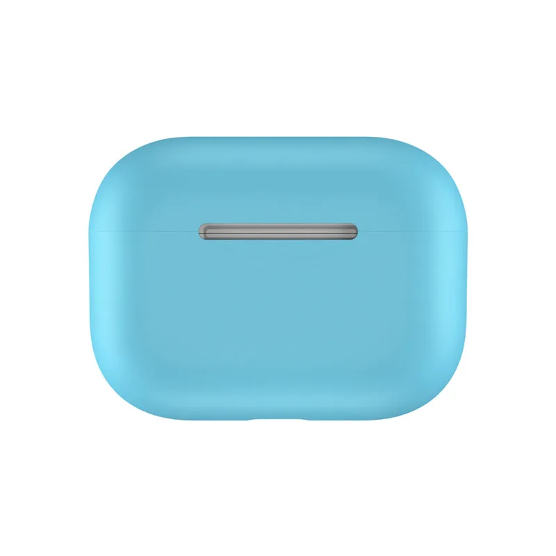 Medium Turquoise Ультратонкий Мягкий силиконовый чехол для Apple Airpods Pro, Модный милый однотонный чехол для наушников с Bluetooth для Airpods 3 Capa - Цвет: Medium Turquoise