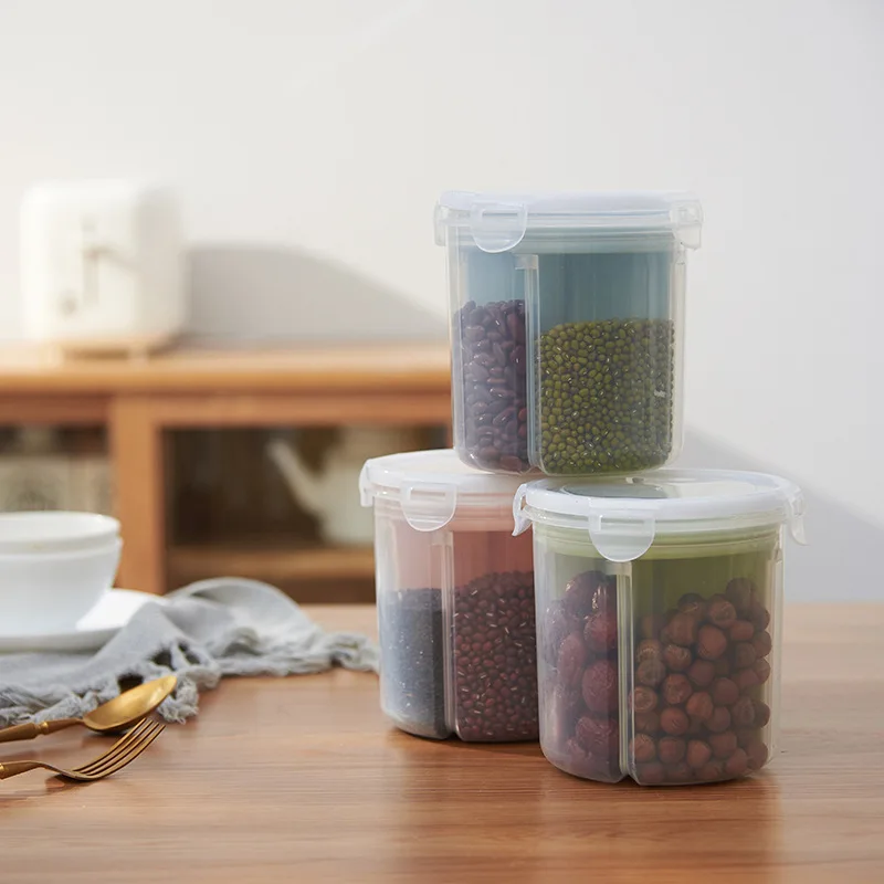 Рис бобы Stoarge Jar с крышкой уплотнения 4 решетки Хранения Пищи Контейнер пластик прозрачный GraiKitchen ящик для хранения зерна бак