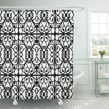 

Antique Pattern of The Wrought Iron Angel Architecture Beautiful Shower Curtain Waterproof Polyester Fabric 72 x 72 Inches