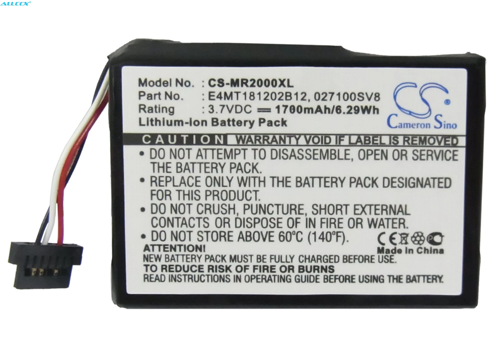Аккумулятор Cameron Sino 1700mAh 027100SV8, 37-00030-001, E4MT181202B12 для MAGELLAN RoadMate 2000, RoadMate 2200 T, RoadMate 2250T