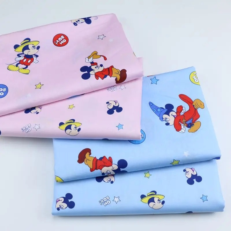 160*50 см звезда Микки Шитье Хлопок Поплин Ткань DIY ручной работы Материал Ткань для шитья, пэчворка постельные принадлежности