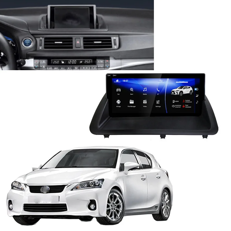 LiisLee Car Multimedia Player GPS Audio Radio For Lexus CT CT 200h 2011~2019 CarPlay Android upgrade HD Display Navigation NAVI 