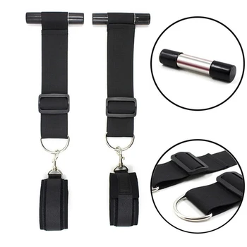 BDSM Harness Adjustable Adult Toys Multiple Ways Flirting Restraint Handcuffs On Door Bondage Gear Sex Toys For Women Couples 2
