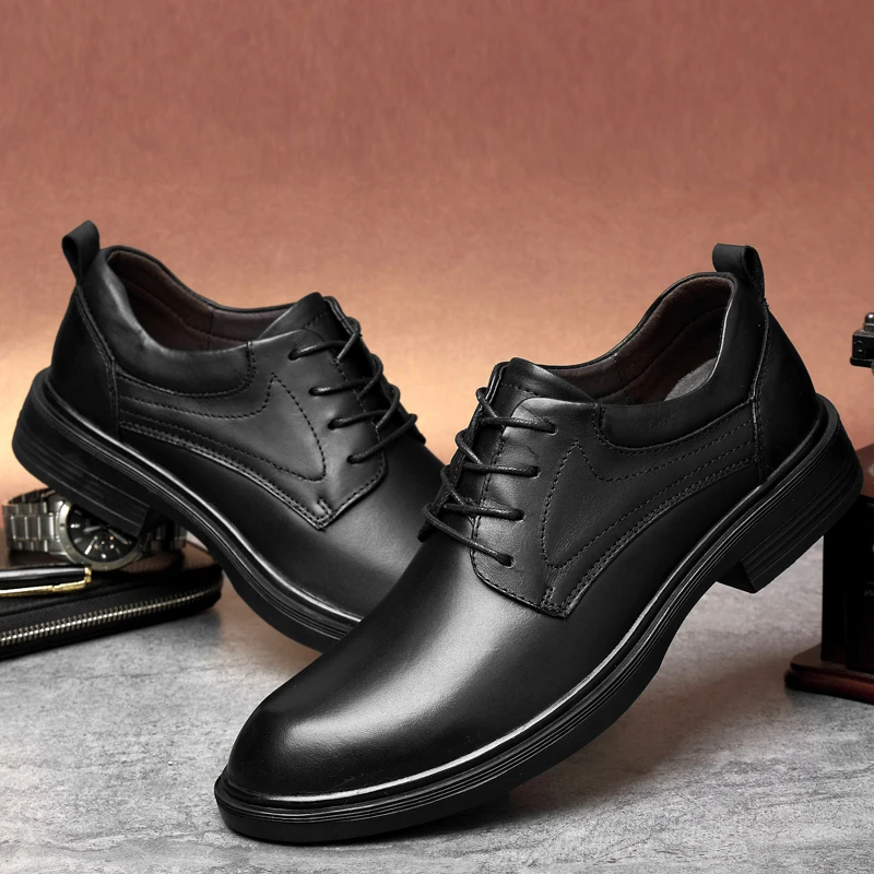 

Full Grain Leather Men Shoes Business Formal Shoes Big Size