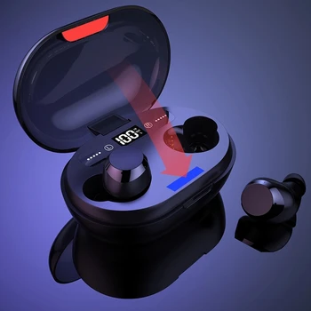 

C8S Tws Bluetooth 5.0 Earphones 6D Stereo Wireless Earphone Waterproof Headset with Led Display Charging Box