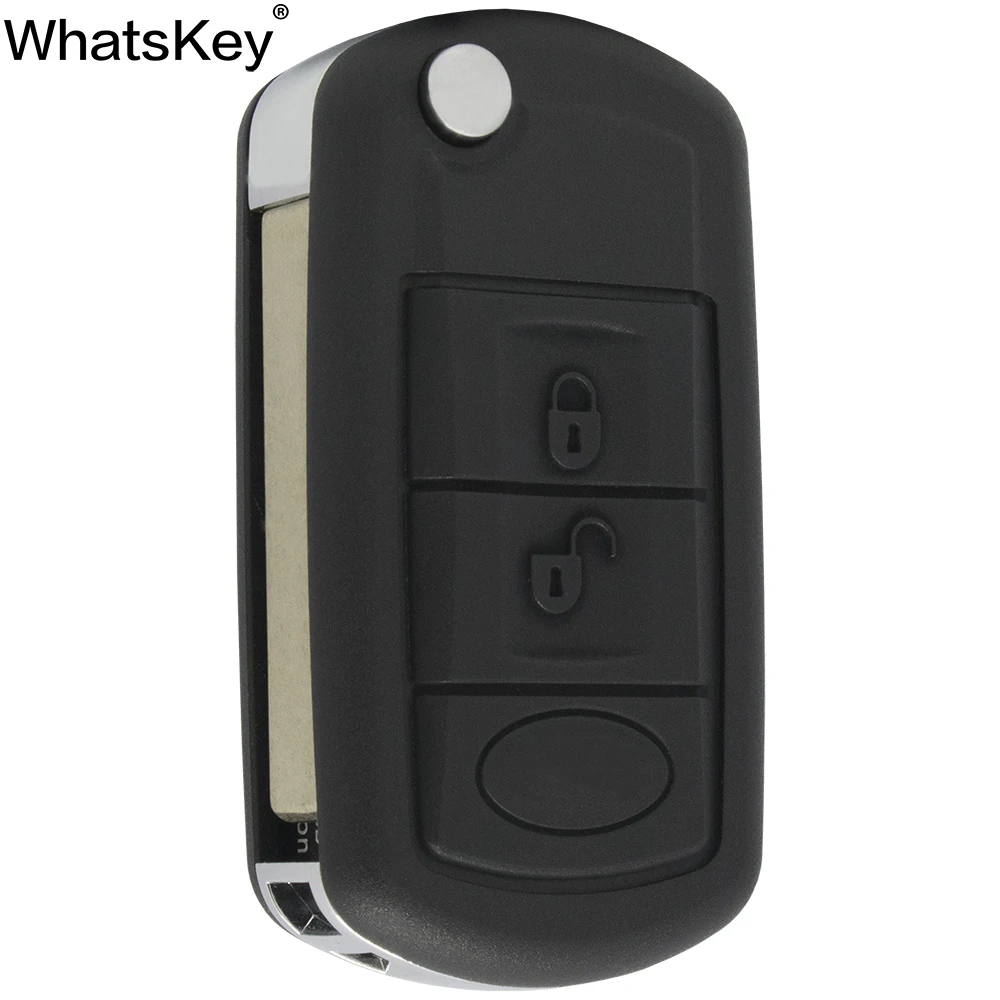 

WhatsKey Replacement Flip Folding 3 Buttons Remote Key Case Fob Shell For Land Rover For Range Rover Evoque Discovery Sport LR3