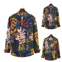 Мужская одежда, рубашка для отдыха, подходит ко всему, мужская рубашка с цветочным принтом