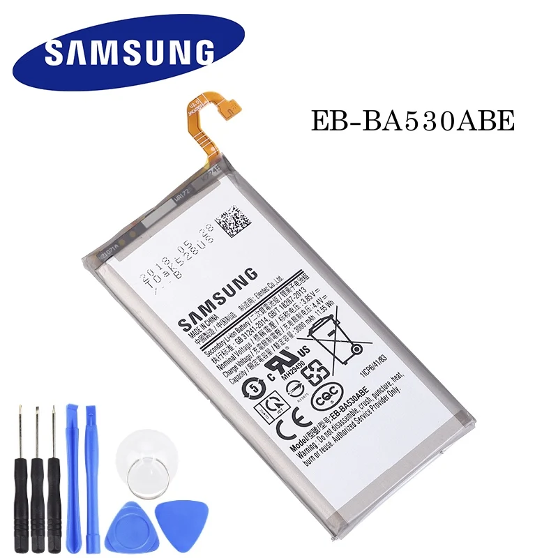 100% оригинальный сменный аккумулятор для телефона Samsung Galaxy A8 2018 (A530) A530 EB BA530ABE 3000