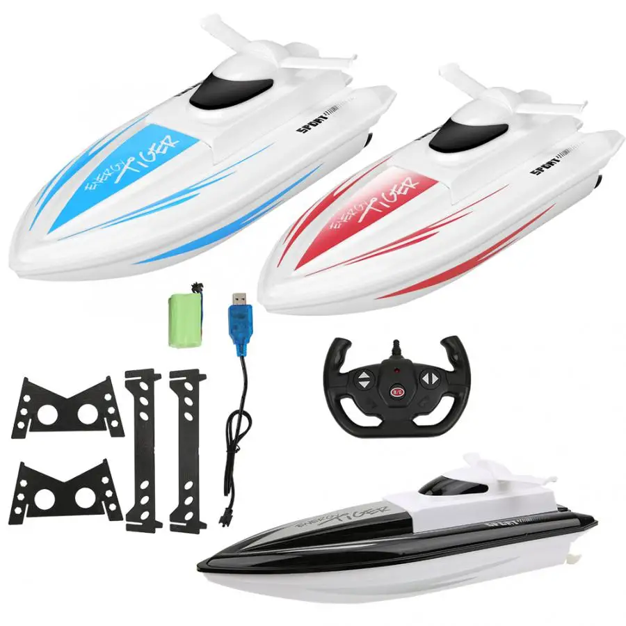 

Hot 4 Channel 2.4G RC Upgraded High Speed Boat Waterproof Remote Control Yacht High Simulation Speedboat Model Gift Children Toy