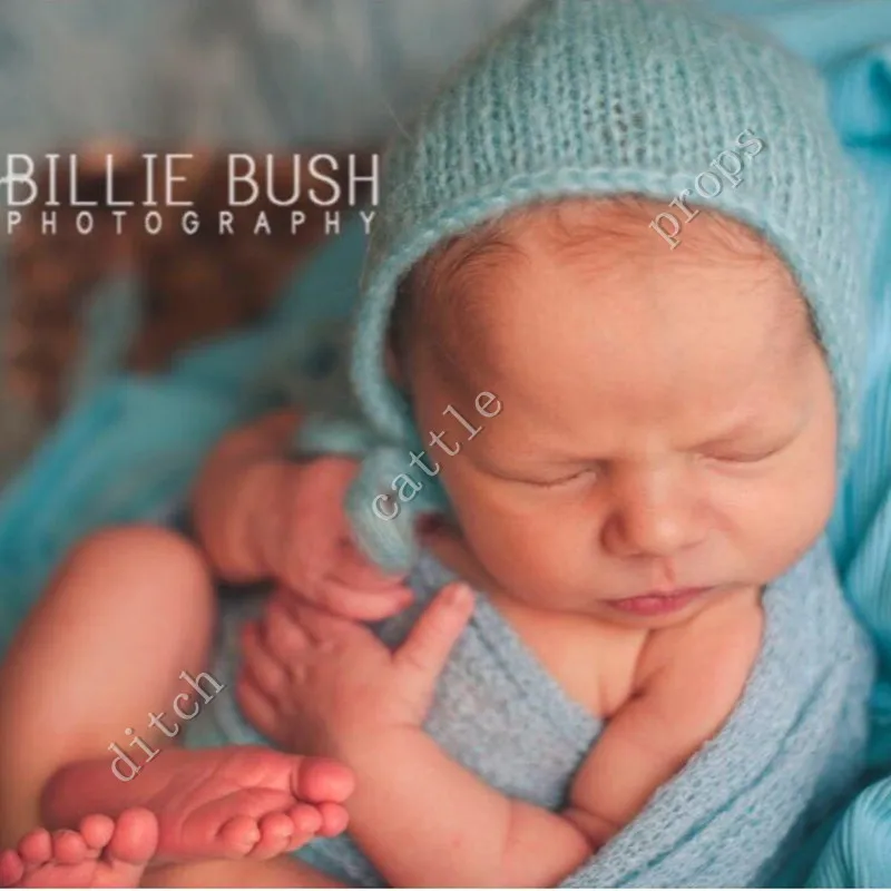 Handcraft Baby hand Knit Mohair Bonnet ,Baby Photography Props. Photography prop.on Baby Shower Gift 3