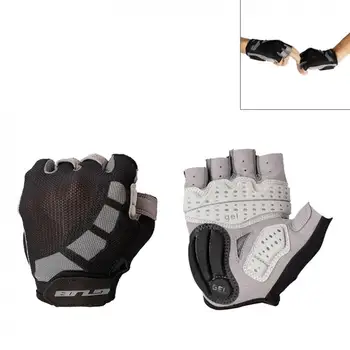 

GUB Black Bicycle Anti-slip Breathable Lycra Half Finger Gloves with Shockproof Gel Padding for MTB Cycling