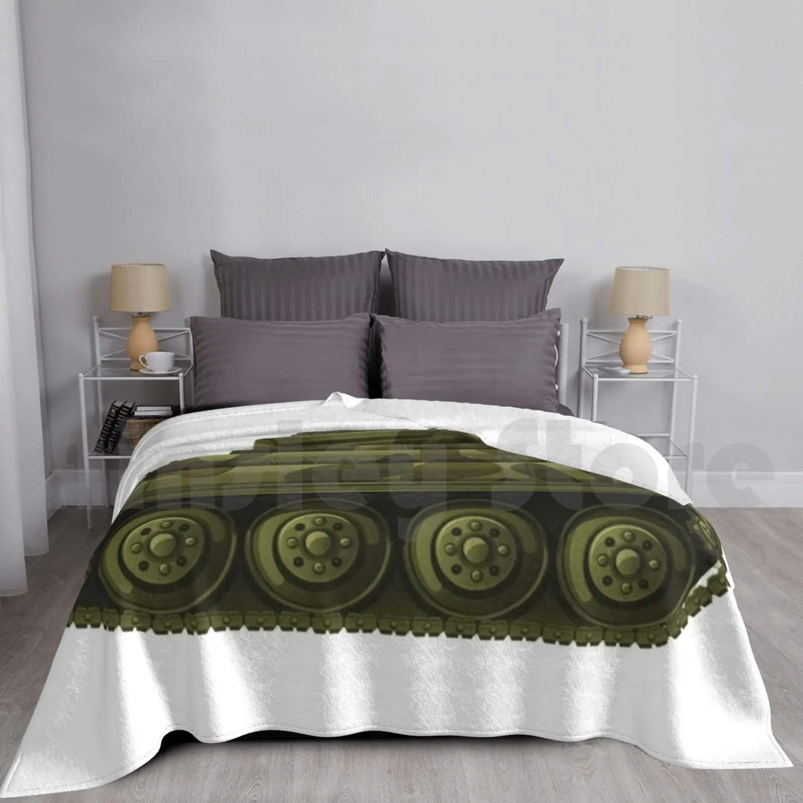 

Army Tank-Military Tanker Blanket Super Soft Warm Light Thin Tank Military Army Ww2 Retro War Panzer Vintage World