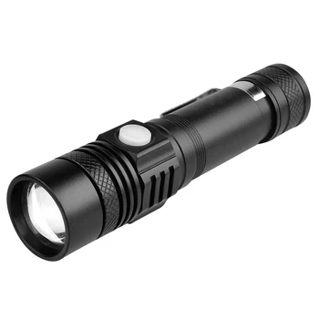 

USB Rechargeable Portable T6 High Light Flashlight Telescopic Zoomable Torch torch waterproof q5 camping hiking led for hunt