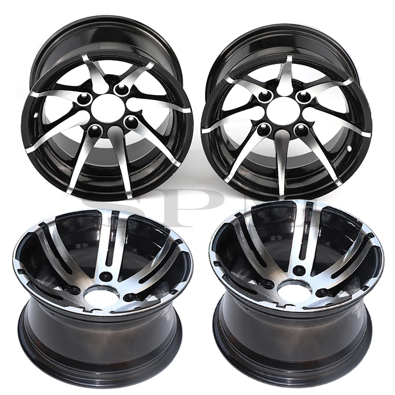 2pcs 12 Inch Aluminum Alloy Front And Rear Rims Suitable For Fourwheel Atv Kart Utv Allterrain