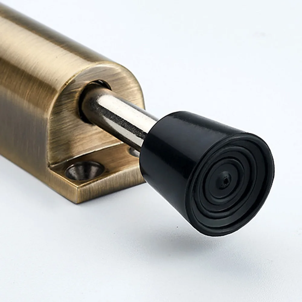 

1* Door Blocker Stop Spring Piston Soft Rubber Foot Stainless Steel Tools Parts