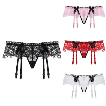 

Porno Women Sexy Lingerie Erotic Babydoll Sexy Underwear Baby Doll Lace Bow Solid low-Rise Underpants+Garter Sleepwear Costumes