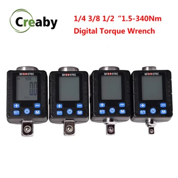 

Digital Torque Wrench 1/4" 3/8" 1/2" 1.5-340Nm Large Screen Display Electronic Digital Torque Meter Universal Wrench
