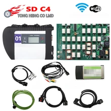 Melhor qualidade completo chip nec relés mb sd conectar compacto 4 mb estrela c4 software v2020.12 diagnóstico-ferramenta sd c4 com wi-fi (12v + 24v)