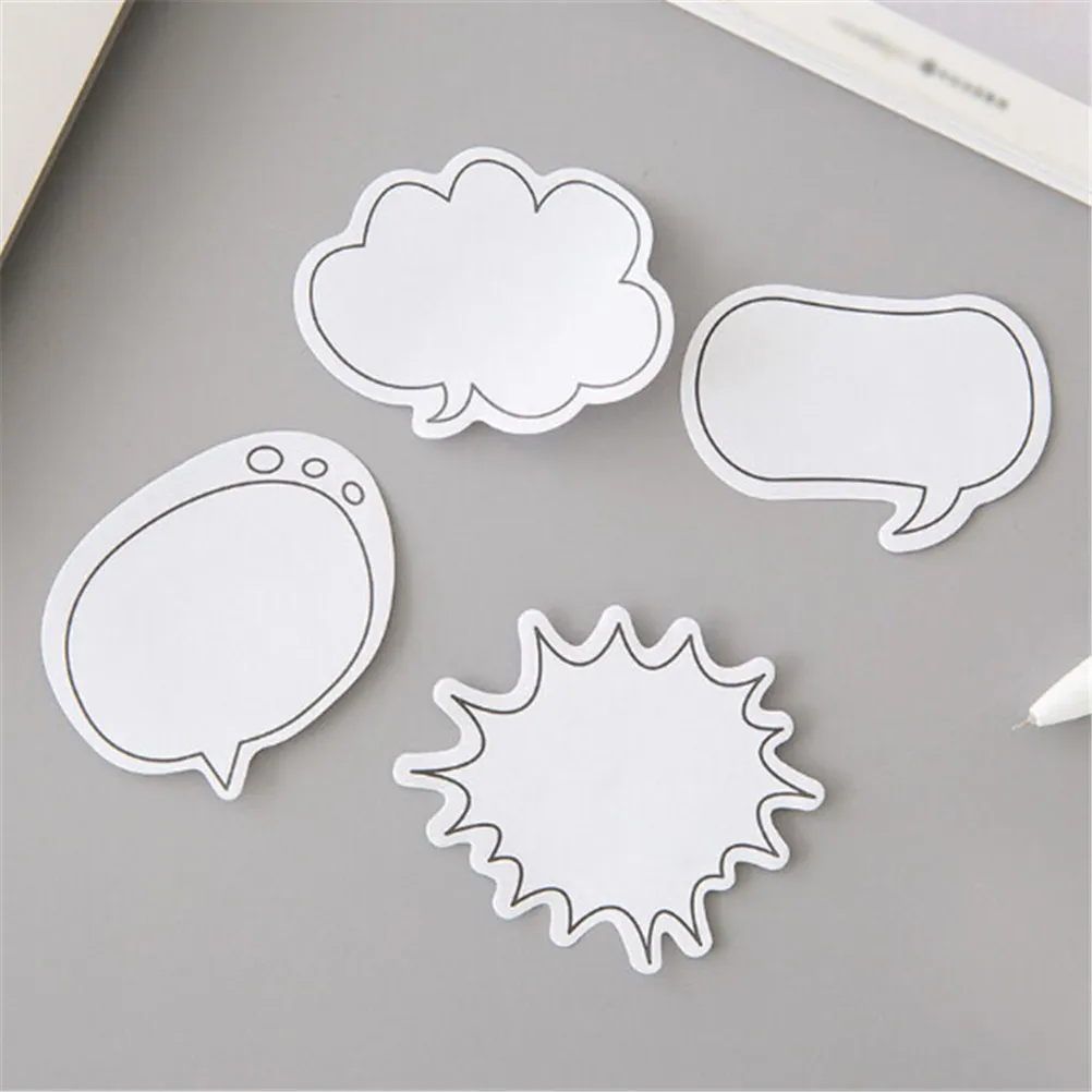 Cute Cartoon Dialog Box Stickers Sticky Notes School Stationery Supplies Novelty Note Pad 2 Pcs |