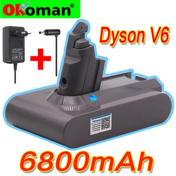 

Dyson V6 battery 6800mAh 21.6V Li-ion Battery for dyson dc62 battery DC58 DC59 DC61 DC74 SV09 Vacuum Cleaner Battery + charger