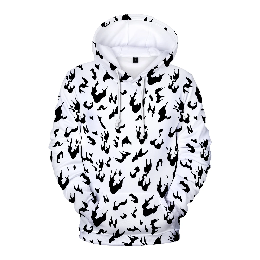 Billie eilish толстовка с капюшоном для женщин и мужчин хип-хоп steetwear белый огонь и черный летний Harajuku clothesweatshirt для женщин - Цвет: White