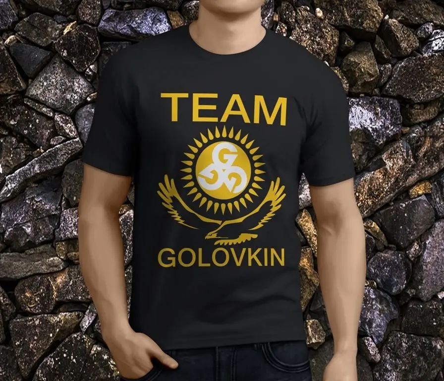 

Tees Clothing Big Size:S-Xxl Crew Neck Casual Short Mens Team Ggg Gennady Ggg Golovkin Men'S Black Tee Shirts