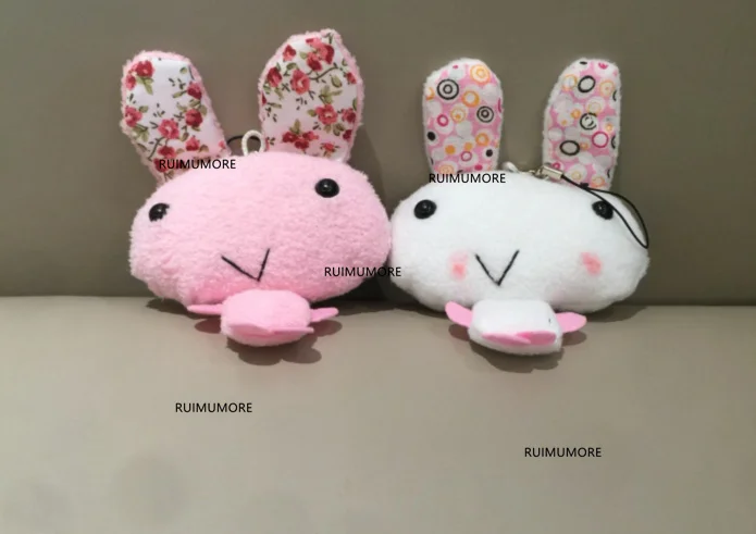 4 цвета, мини 9 см кролик, плюшевая игрушка, кукла, брелок, подарок, подвеска, кролик, плюшевая игрушка, кукла - Цвет: 1piece random