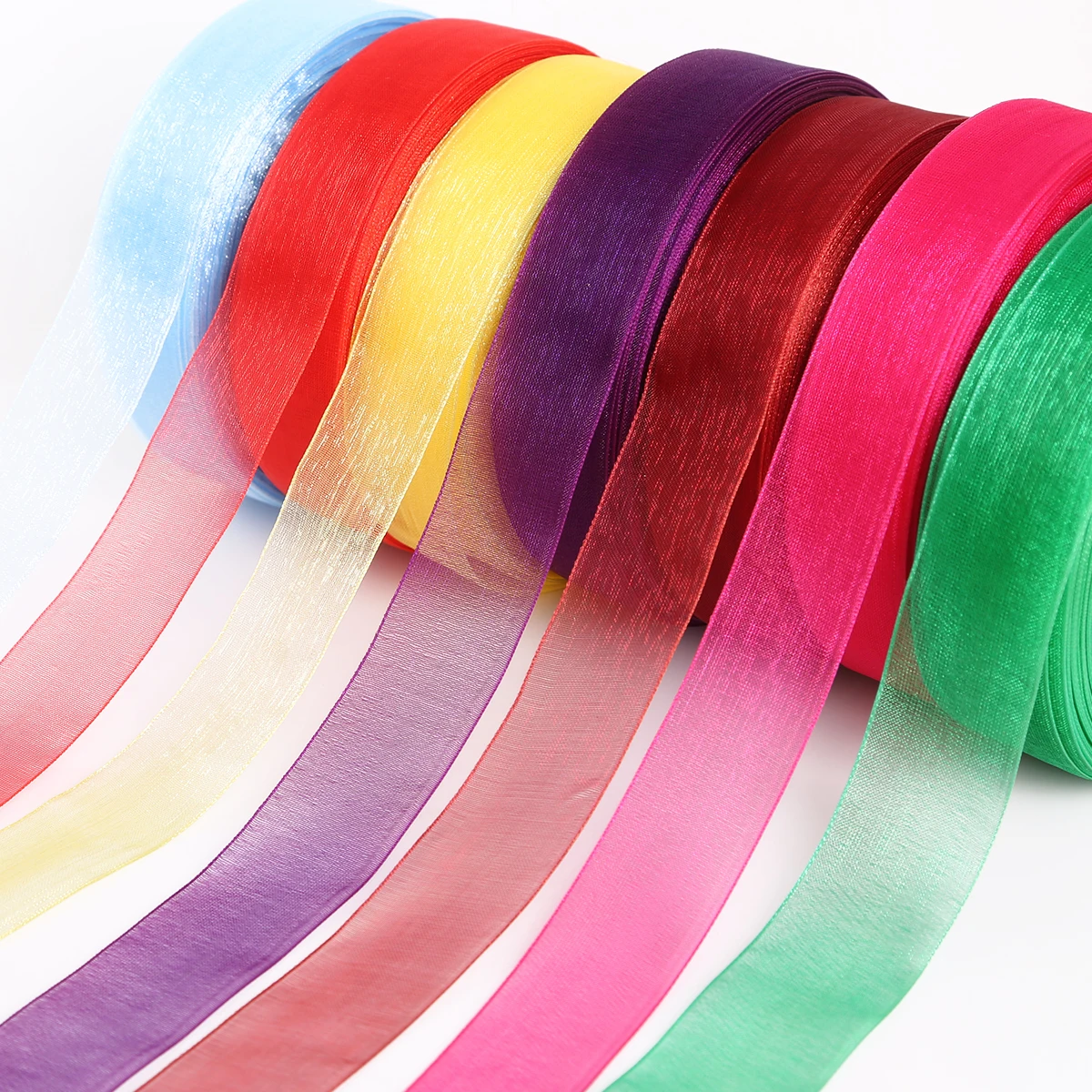 20/50yards Ribbon Organza Ribbon For Wedding Party Decoration Gift Wrap