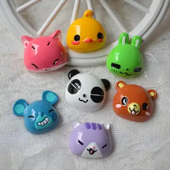 

small Crafts decoration Center Flat Back Resin Cabochon Kawaii Resin Cartoon resin Animal cat, fox DIY Hair bow accessories