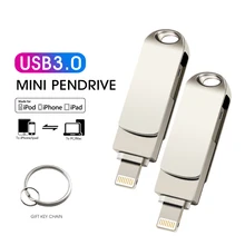 USB флэш-накопитель для iPhone X/8/7/7 Plus/6 Plus/6s/5/SE/ipad OTG флеш-накопитель HD флеш-накопитель 8 Гб оперативной памяти, 16 Гб встроенной памяти, 32 ГБ, 64 ГБ, 128 ГБ флэш-накопитель usb 3,0