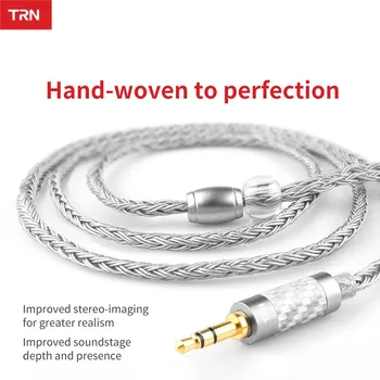 

2019 TRN T2 Upgrade 16 Core Silver Plated Cable 3.5 2.5 0.75 0.78 MMCX Connector Cable For TRN V90 V80 X6 A10 ZS10 AS16 Earphone