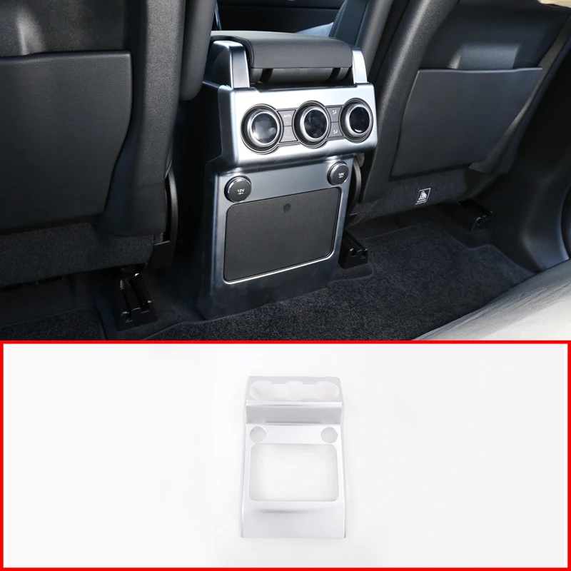 1 шт. для Land Rover Discovery 5 LR5 ABS Хромированная коробка подлокотника, задняя крышка для вентиляционного отверстия переменного тока, автомобильные аксессуары