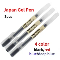 Stylo à encre Gel MUJIs Original, 3 pièces, noir/bleu/rouge/bleu profond, 0.38mm 0.5mm, stylo de couleur d'encre, papeterie japonaise 