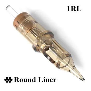 

New! 20pcs Disposable Sterilized 1RL Tattoo Cartridges Needle (1 Round Liner) Makeup Eyebrow For Tattoo Pen Machine Supply