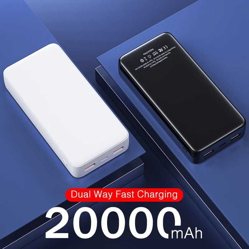 YKZ power Bank 20000 мАч, портативное Внешнее зарядное устройство, мобильный внешний аккумулятор, PD, быстрая зарядка, повербанк для Xiaomi Mi, Pover bank