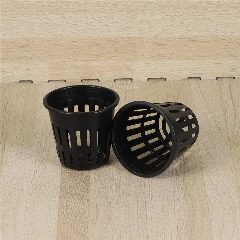40PCS Plant Pots Soilless Culture Planting Net Cup Hydroponic Plastic Mesh Basin Plant Container Succulent Plant Cactus Pot