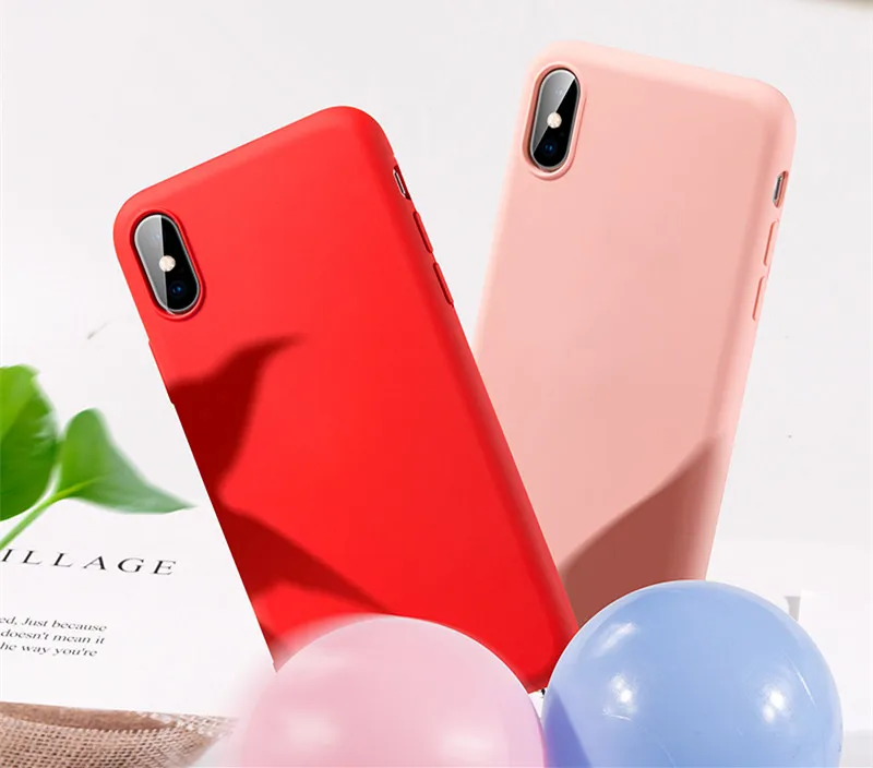 Милый однотонный Мягкий ТПУ силиконовый чехол для iPhone XS MAX XR X 11 Pro MAX 6 6S 7 8 Plus Роскошный чехол для телефона чехол