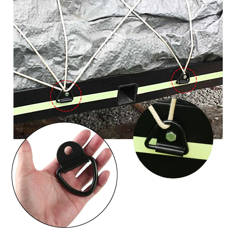 Цельное v-образное кольцо Привязать якоря сверхмощный стальной d-образное кольцо поверхностного монтажа зажим для грузовых прицепов пикапы лодка сад