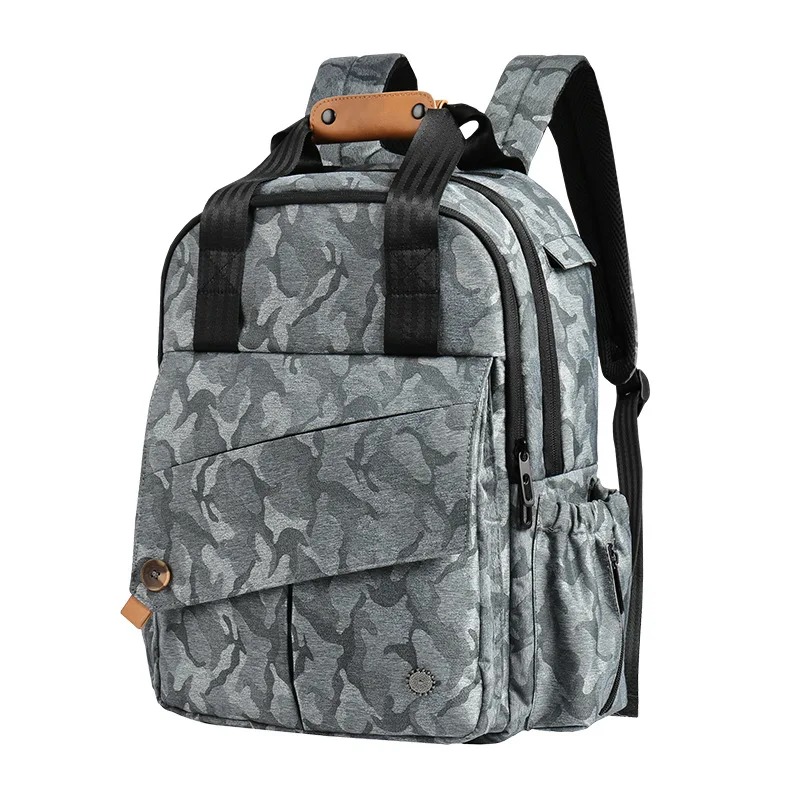 Camouflage CAI, женский рюкзак, крутой, для мамы, папы, камуфляж, пеленка, для мамы, сзади, сумка, стиль, на молнии, карман, мужские сумки, многофункциональная, противоугонная - Цвет: Camouflage